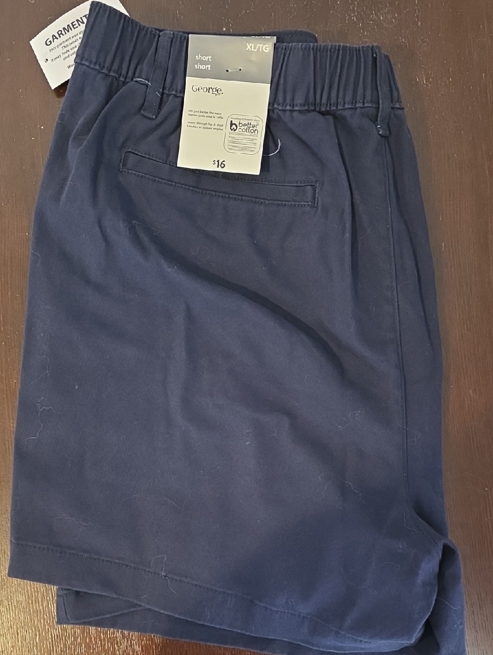 George Women’s Navy Flat-Front Elastic-Waist Shorts